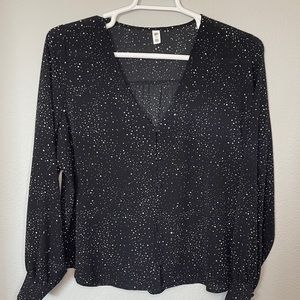 NWOT BP Print Crepe Blouse - 1X